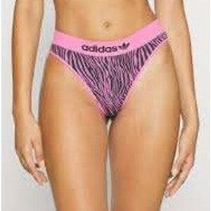 Adidas Originals‎ Modern Flex Cotton Thong Briefs Panties Pink Black Zebra Print